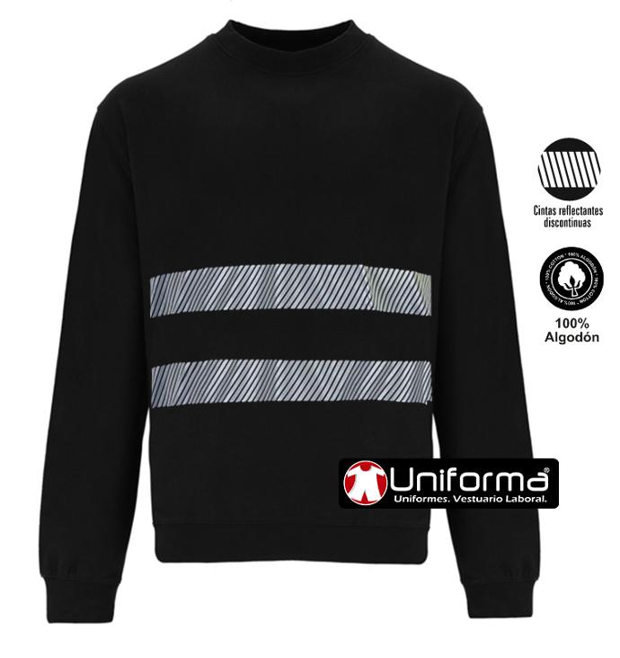 Sudadera de algodón 100% con badas reflectantes y de alta visibilidad Sudadera de trabajo de algodón gruesa personalizable con bandas reflectantes y logo de empresa en uniforma