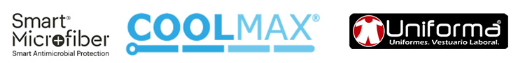 chaqueta de cocina de micro fibra con tejido de rejilla transpirable CoolMax en Uniforma
