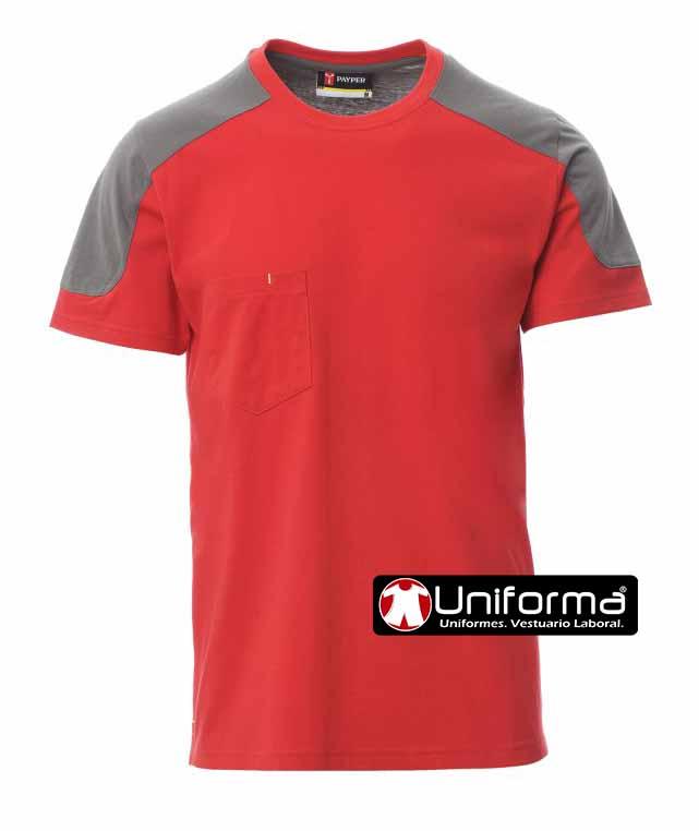 Camiseta de trabajo de la marca Payper Corporate de diseño bicolor de manga corta, para uniforme corporativo, personalizable con logo de empresa en Uniforma