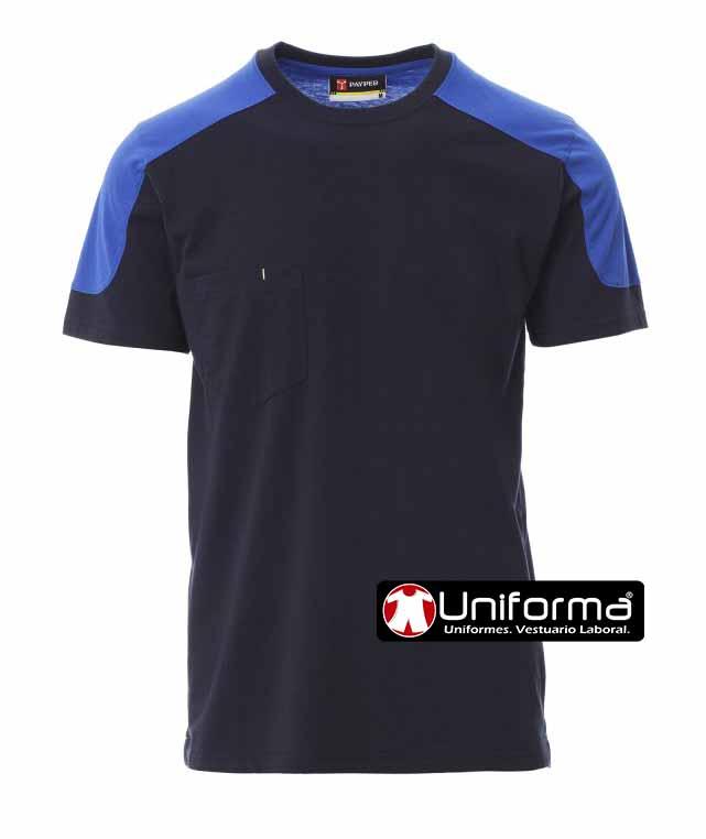 Camiseta de trabajo de la marca Payper Corporate de diseño bicolor de manga corta, para uniforme corporativo, personalizable con logo de empresa en Uniforma