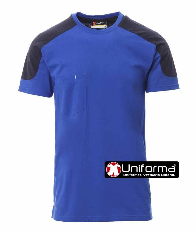 Camiseta de trabajo de la marca Payper Corporate de diseño bicolor de manga corta, para uniforme corporativo, personalizable con logo de empresa en Uniforma
