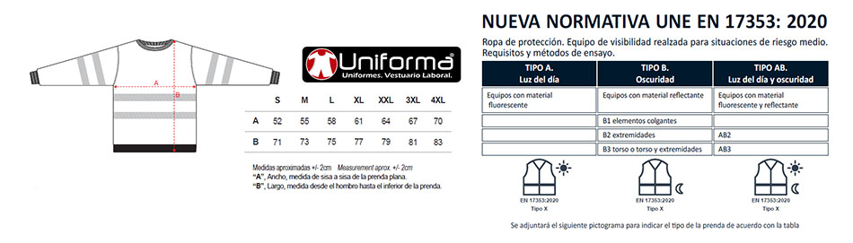 Sudadera con Bandas Reflectantes Segmentadas en Uniforma