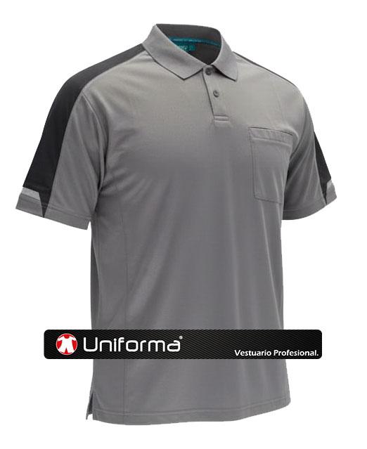 Polo de trabajo en tejido técnico de micro piqué transpirable