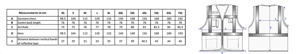 Chaleco Alta Visibilidad Bicolor con Bolsillos cierre de cremallera en Uniforma