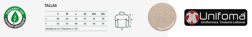 Sudadera de algodón Orgánico personalizable en Uniforma Sudadera de algodón Orgánico personalizable en Uniforma