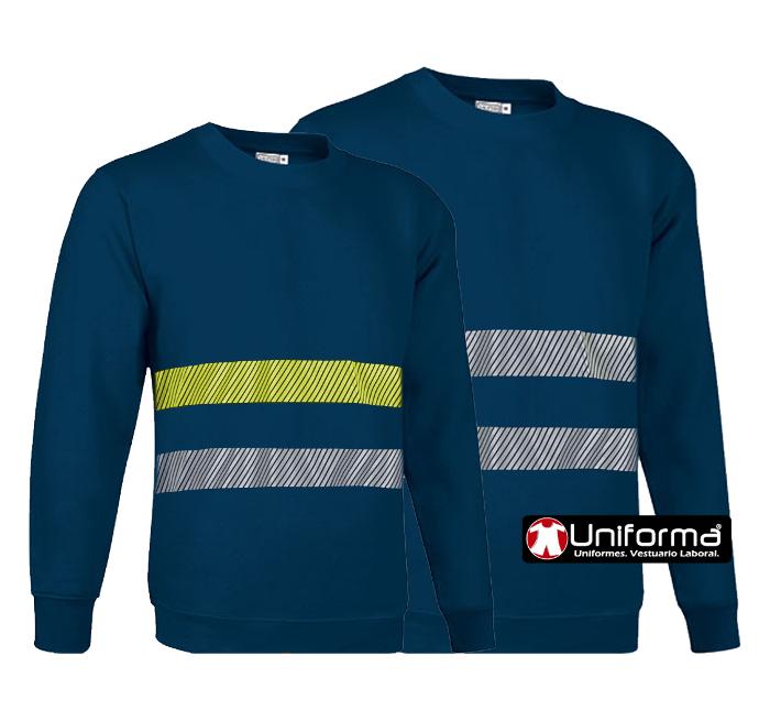 Sudadera de trabajo de algodón con bandas reflectantes de y de alta visibilidad Sudadera de trabajo de algodón con bandas reflectantes de y de alta visibilidad