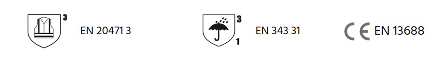 Chaqueta Chubasquero Impermeable de alta visibilidad Clase 3 y lluvia EN343 clase 3