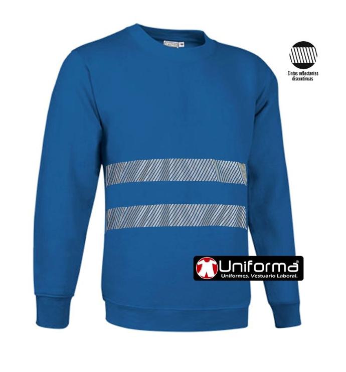 Sudadera de algodón con bandas reflectantes Sudadera de trabajo con bandas reflectantes del tipo segmentadas personalizable con logo de empres en uniforma