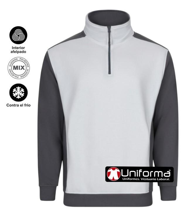 Sudadera de trabajo de la gama solid Match para uniformes de trabajo con imagen corporativa moderna en tejidos técnicos y actuales personalizables con logo de empresa en uniforma. 