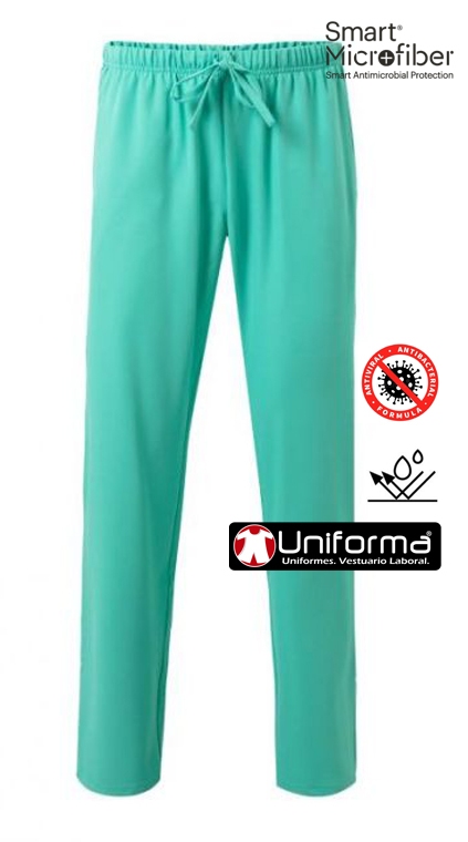 Pantalón pijama sanitario de micro fibra en uniforma Pantalón de trabajo tipo pijama sanitario de micro fibra para sector servicios y empresas de mantenimiento y limpieza, resistente a las salpicaduras de lejía, es muy apropiado para limpiadoras