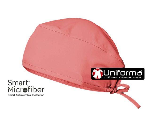 Gorro sanitario en tejido anti bacterias con iones de plata personalizable con logo de empresa en uniforma