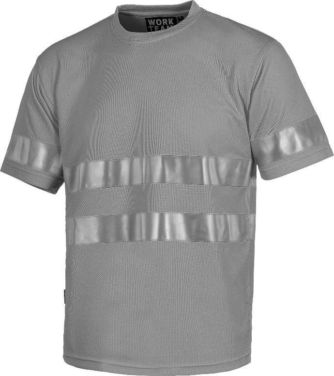 Camiseta técnica con bandas reflectantes cuello redondo