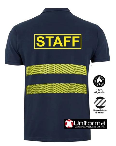 Polo de trabajo de algodón 100% de manga corta con bandas reflectantes y bandas de alta visibilidad, suave, transpirable, contra el calor, personalizable con logo de empresa en uniforma