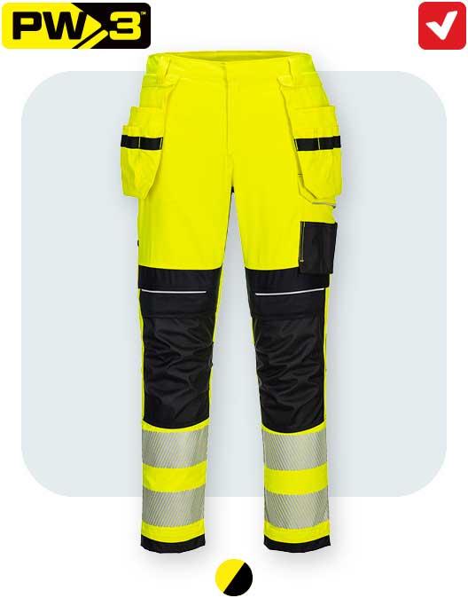 Pantalón elástico de alta visibilidad y resistente a la llama PW3 Pantalón elástico de alta visibilidad y resistente a la llama PW3