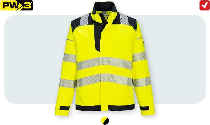 Chaqueta de trabajo ignífuga resistente a la llama bicolor de alta visibilidad PW3, con propiedades permanentes, de diseño moderno y funcional. Chaqueta de trabajo ignífuga resistente a la llama bicolor de alta visibilidad PW3, con propiedades permanentes, de diseño moderno y funcional.
