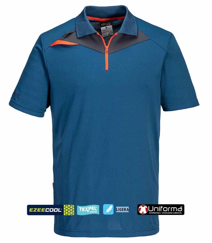 Polo DX4 de manga corta Polo de trabajo DX4 de malla fina personalizable con logo de empresa en uniforma