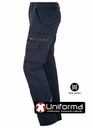 Pantalón de trabajo de color azul confeccionado en Técnico Multielástico Bolsillos muy cómodo y elástico, personalizable con logo de empresa en uniforma. - WR3165