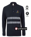 Polo de trabajo de Algodón de Manga Larga con Bandas Reflectantes segmentadas, personalizable con logo de empresa en Uniforma  - UN320