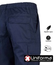 Pantalón de trabajo de color gris de 100% Algodón Ligero de 190 grms con Reflectantes bicolor en las perneras, de tipo segmentadas discontinuas bicolor, para noche y día, personalizable con logo de empresa en Uniforma - UN10300350