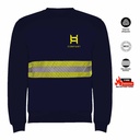 Sudadera de Trabajo con Banda Reflectante Bicolor Segmentada con logo de empresa de ejemplo en Uniforma. - UN3280