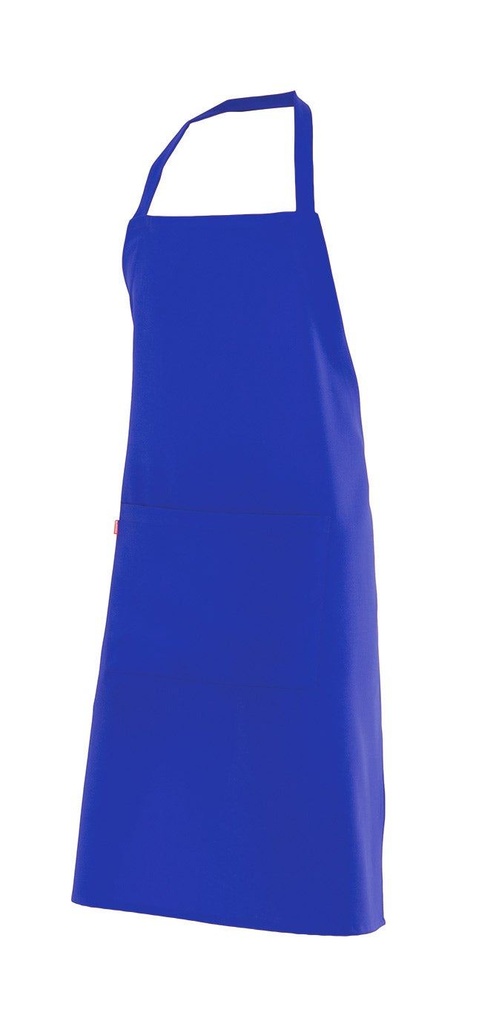 Delantal Royal de poliéster con peto y bolsillo central, ideal para hostelería y limpieza. Tejido resistente, fácil de lavar y de rápido secado, personalizable con logo de empresa en Uniforma  - V404204