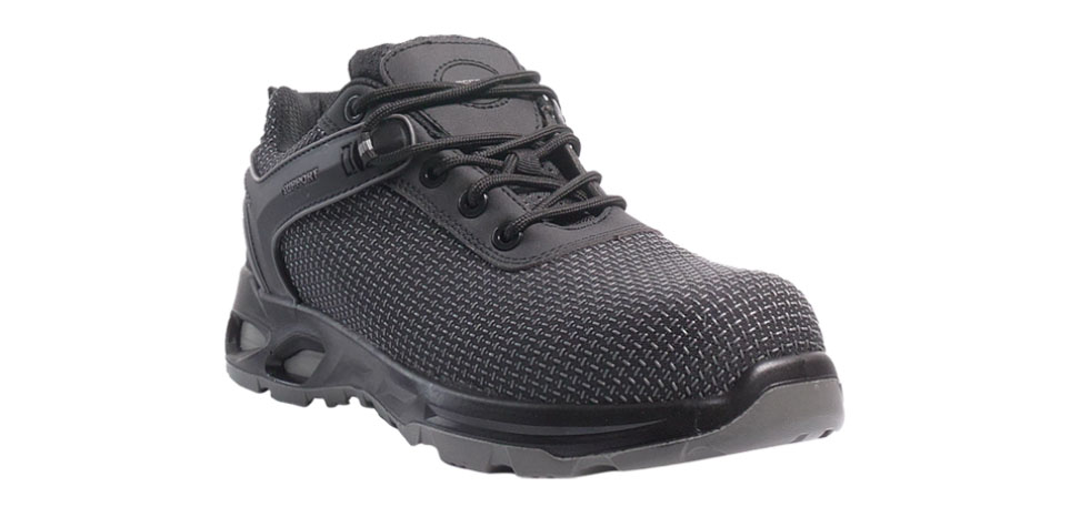 Zapato de trabajo de Seguridad Ligero Categoría S3 Safetop Amantio S3-SR-SP de color negro, ligero y transpirable, en Uniforma. - SF224