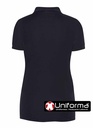Polo Azul Marino Técnico de Mujer en 100% Poliéster microperforado con elegante tejido de piqué formado por micro cuadritos, para uso diario, resistente, de lavado fácil, sin plancha, personalizable con logo de empresa en Uniforma   - HK4260