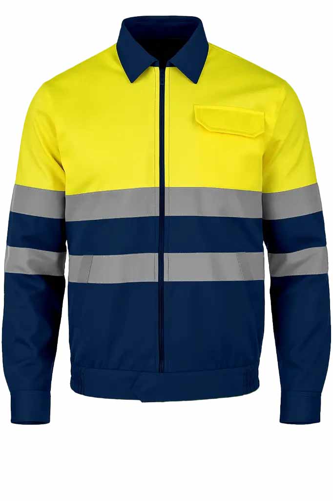 Cazadora de trabajo ligera de Alta visibilidad con bandas reflectantes, personalizable con logo de empresa en Uniforma - PR5890