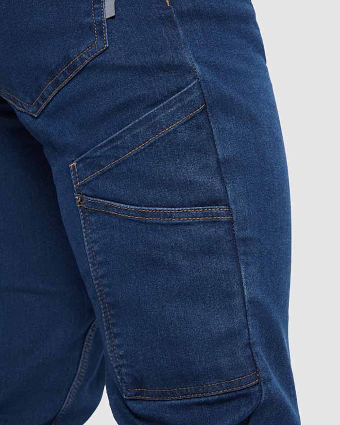 Pantalón Vaquero Multibolsillos Elástico - LY8402