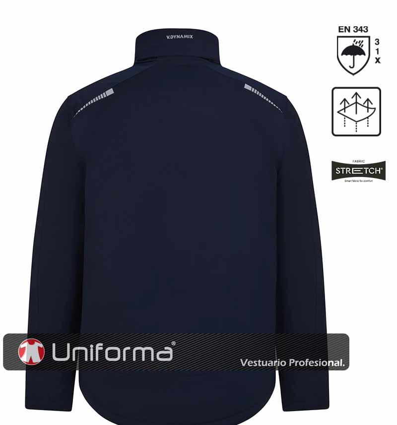 Chaqueta de trabajo acolchada GRS V.Dynamix impermeable, con detalles reflectantes, personalizable con logo de empresa en Uniforma - V206035