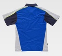 Polo de trabajo Combinado Tricolor con Vivos reflectantes y detalles de alta visibilidad, de manga corta, en tejido fresco y poroso, personalizable con logo de empresa en uniforma - TWF5855