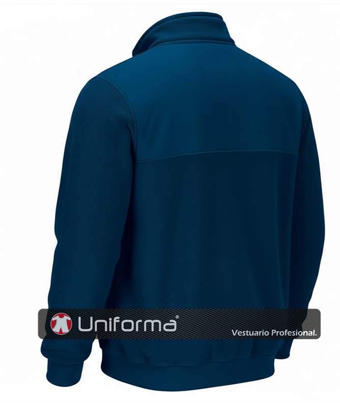 Jersey polar reforzado, Cuello Alto Media Cremallera de color azul marino- VL1640