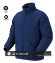 Chaqueta Polar de color Azul marino básico económico con cierre de cremallera completa, cuello alto, dos bolsillos frontales, personalizable con logo de empresa en Uniforma  - VL1503