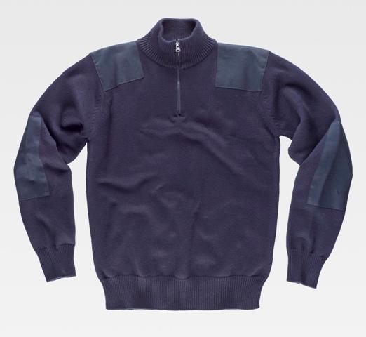Jersey de trabajo de Algodón grueso de  Cuello Alto y cierre de media cremallera, personalizable con logo de empresa en Uniforma - TS5502