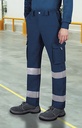 Pantalón de trabajo Elástico de Visibilidad Realzada EN17353 tipo B2, de tejido técnico, repelente de los líquidos, personalizable en Uniforma VL2543