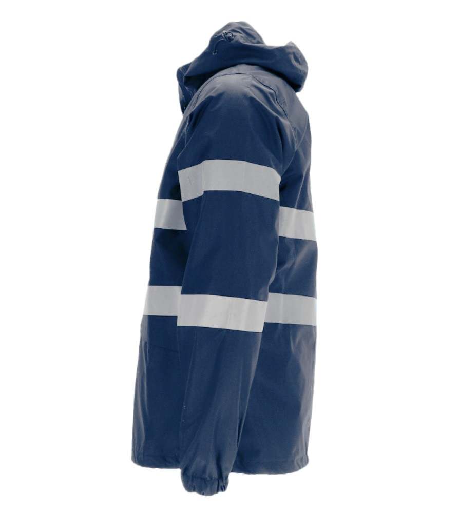 Impermeable de visibilidad realzada de color marino personalizable con logo de empresa en Uniforma  - VL2631