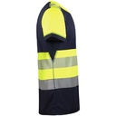 Camiseta bicolor Alta Visibilidad de manga corta de poliéster Reciclado, de diseño bicolor, con bandas reflectantes segmentadas, personalizable con logo de empresa en Uniforma   - WR2371