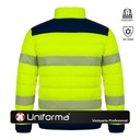 Chaqueta Acolchada Reversible de alta visibilidad en uniforma, personalizable con logo de empresa.  - BW4122