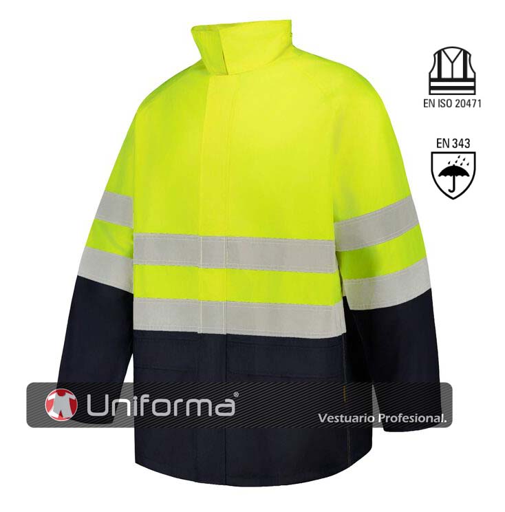 Chaqueta de Lluvia Bicolor de Alta Visibilidad - BW4123
