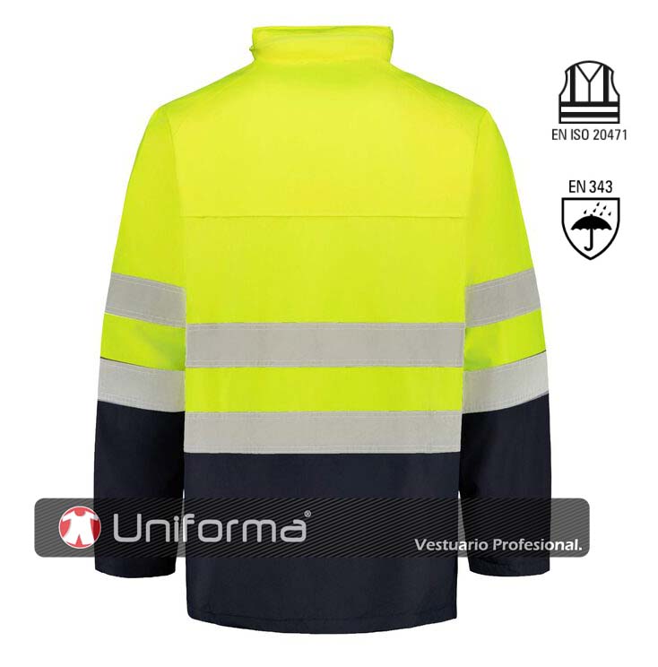 Chaqueta de Lluvia Bicolor de Alta Visibilidad - BW4123