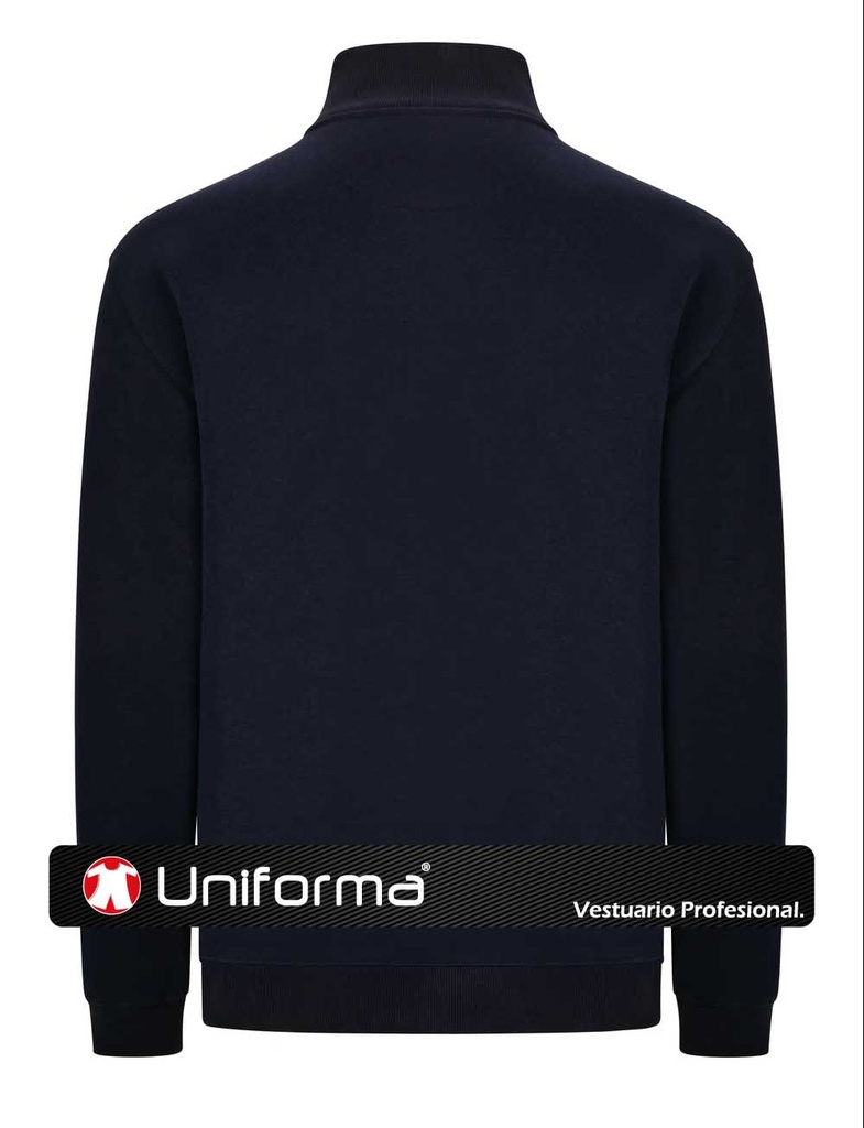 Sudadera Unisex Media Cremallera Hervey, cuello alto, puños elásticos, cremallera metálica,  personalizable con logo de empresa en Uniforma - SQ270U