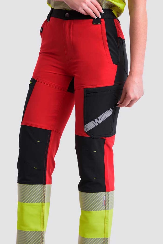 Pantalón elástico tricolor con cintas reflectantes - TC3555