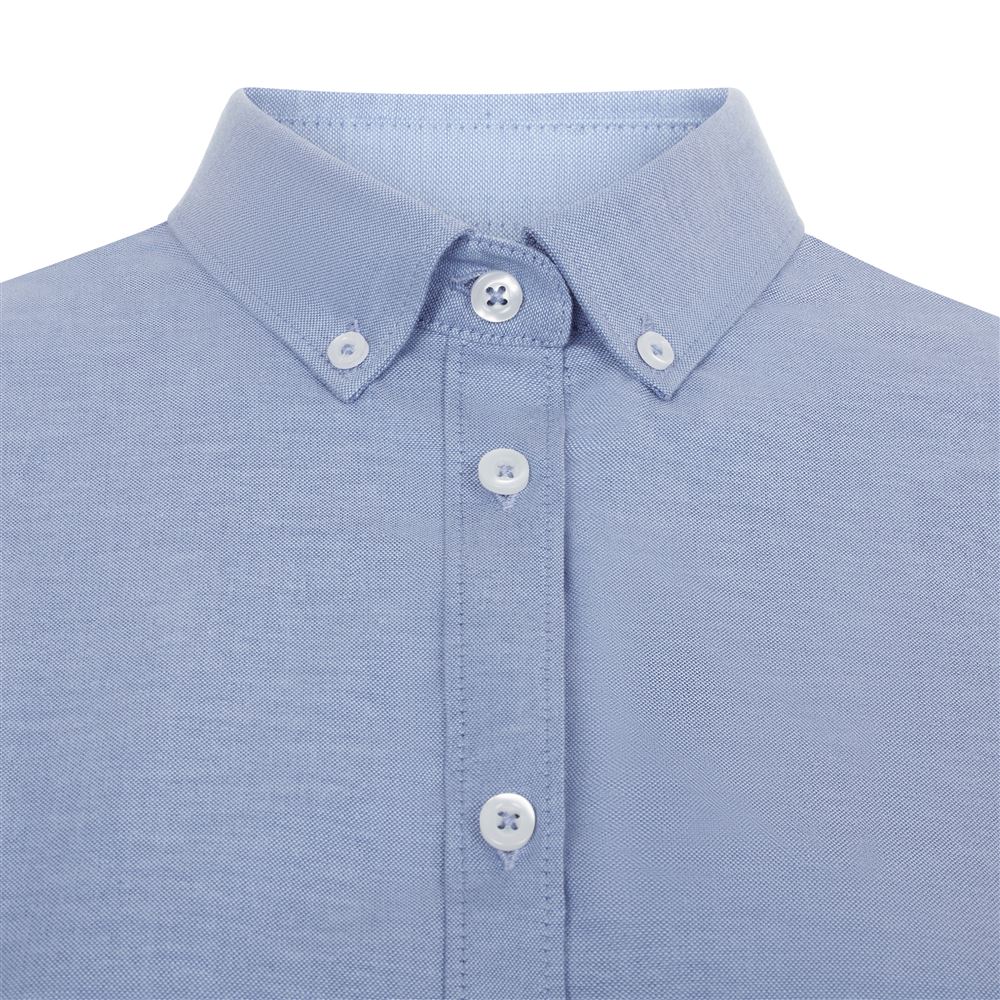 Camisa Oxford Manga corta de  Mujer en tejido elástico personalizable en uniforma  - V405024S