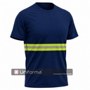 Camiseta MC Algodón Con Banda Reflectante bicolor segmentada de 50mm personalizable con logo de empresa en uniforma.net  - UN1052