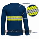 Camiseta ML Banda Reflectante Bicolor - UN1208
