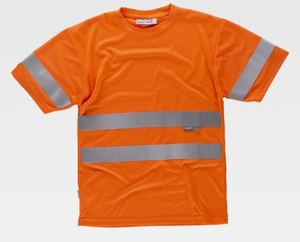 Camiseta de manga corta reflectante de alta visibilidad en Uniforma TC3945 naranja