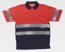 Polo de Alta visibilidad Rojo / Marino - TC3867
