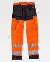 Pantalón naranja reflectante Reforzado de Alta Visibilidad para ambulancias y técnicos de emergencia sanitaria en uniforma  - TC2912