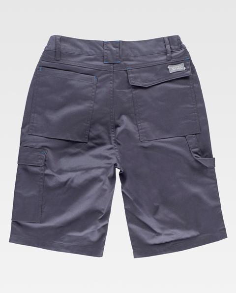 Pantalón Corto de trabajo Elástico Bermuda Uniforma - TB4035 Gris