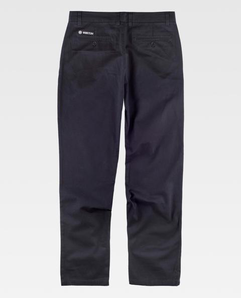 Pantalón de trabajo de mujer tipo chino Uniforma TB4025  negro Trasera